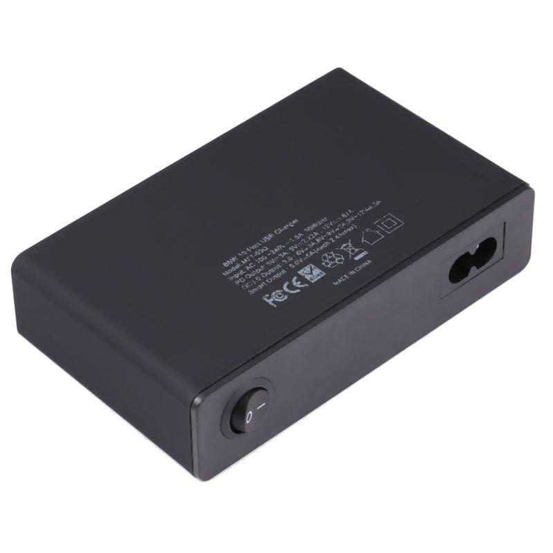 MFT-03Q USB Charger 10-Port 65W Multi-Port Type-C QC3.0 Charging Hub Compact Desktop Power Station MFT-03Q USB Charger 10-Port 65W Multi-Port Type-C QC3.0 Charging Hub Compact Desktop Power Station